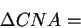 \begin{displaymath}
\Delta CNA=\end{displaymath}